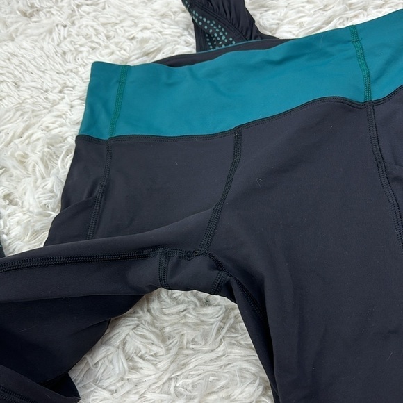 🔥$SALE$🔥 Lululemon Speed Tight IV *Lights Out Black / Forage Teal - Picture 2 of 6